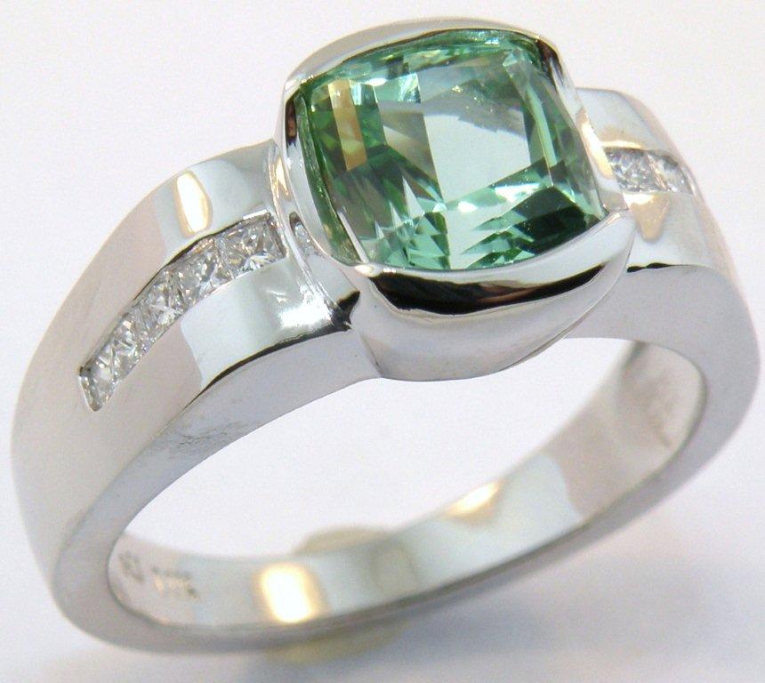 Mint Green Tourmaline Ring